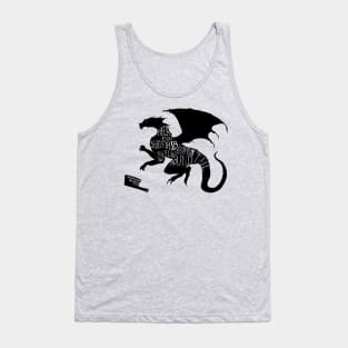 Adventurous Butchery Cuts - Fantasy Dragon Craft Butchery Diagram Tank Top